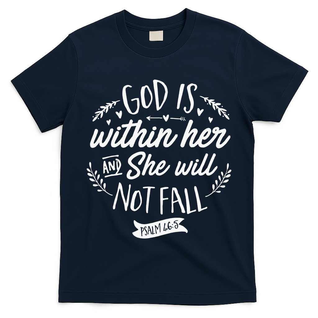 God Is Within Her Jesus Christian Psalm 465 T-Shirt