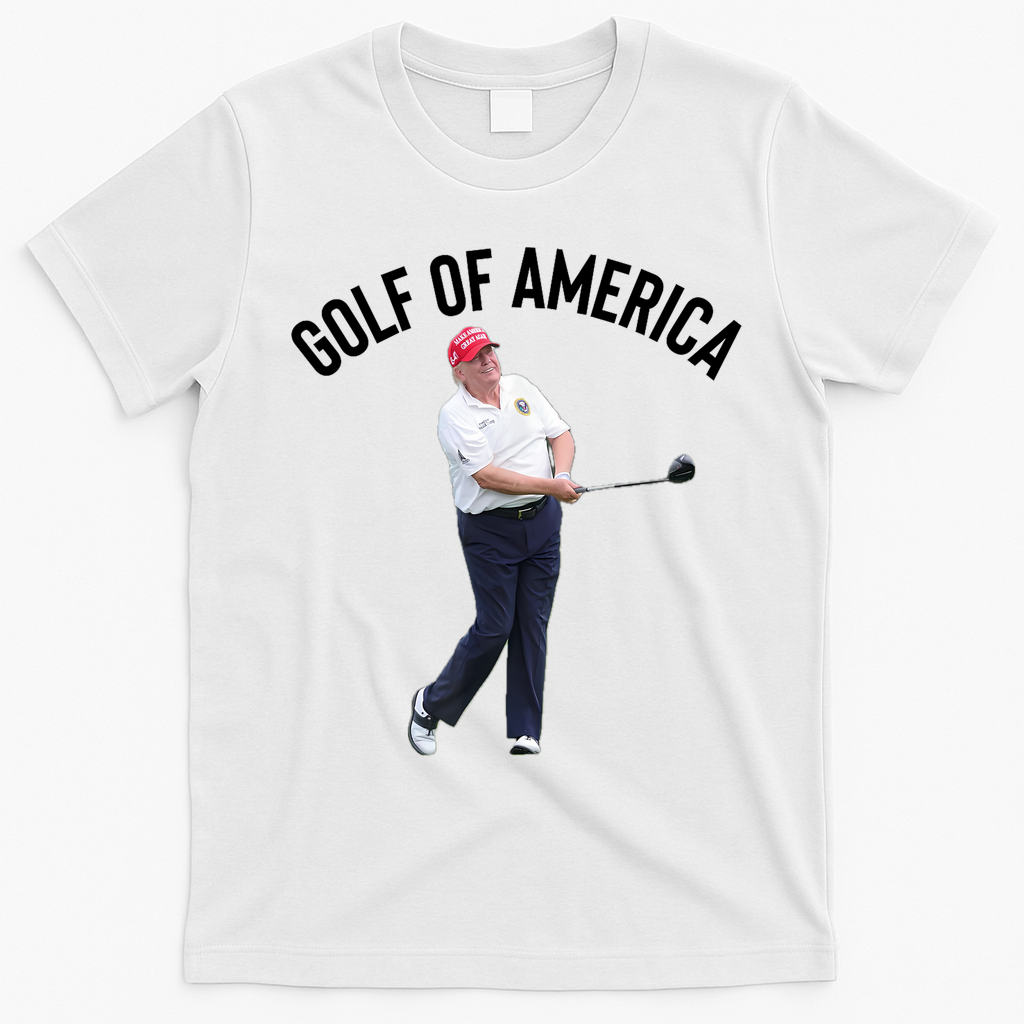 Golf Of America Donald Trump Pun T-Shirt - White