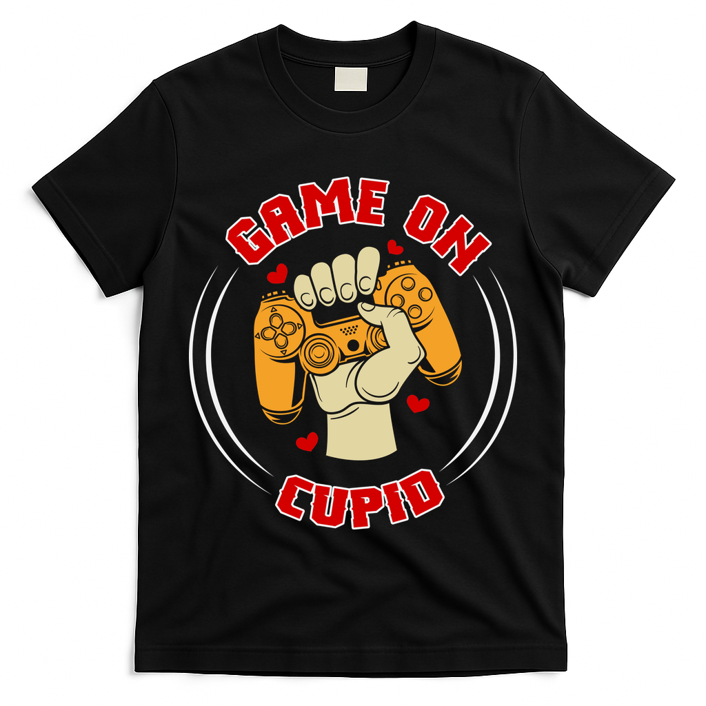 Game On Cupid Video Gaming Valentine T-Shirt