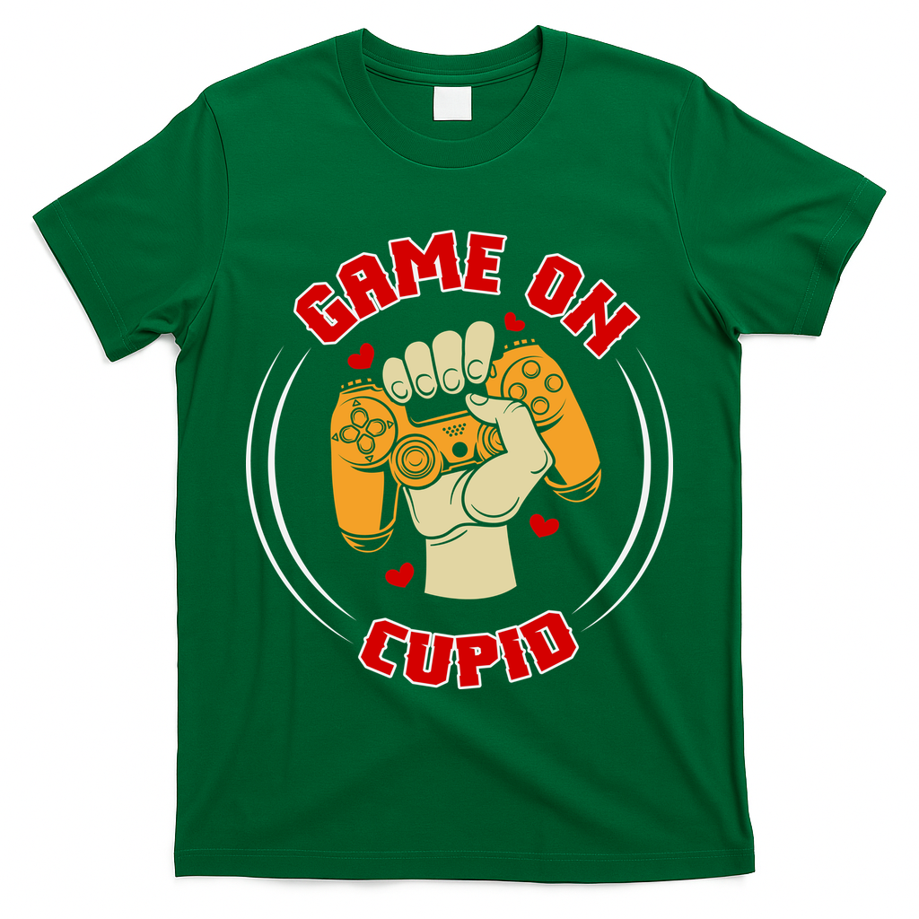 Game On Cupid Video Gaming Valentine T-Shirt