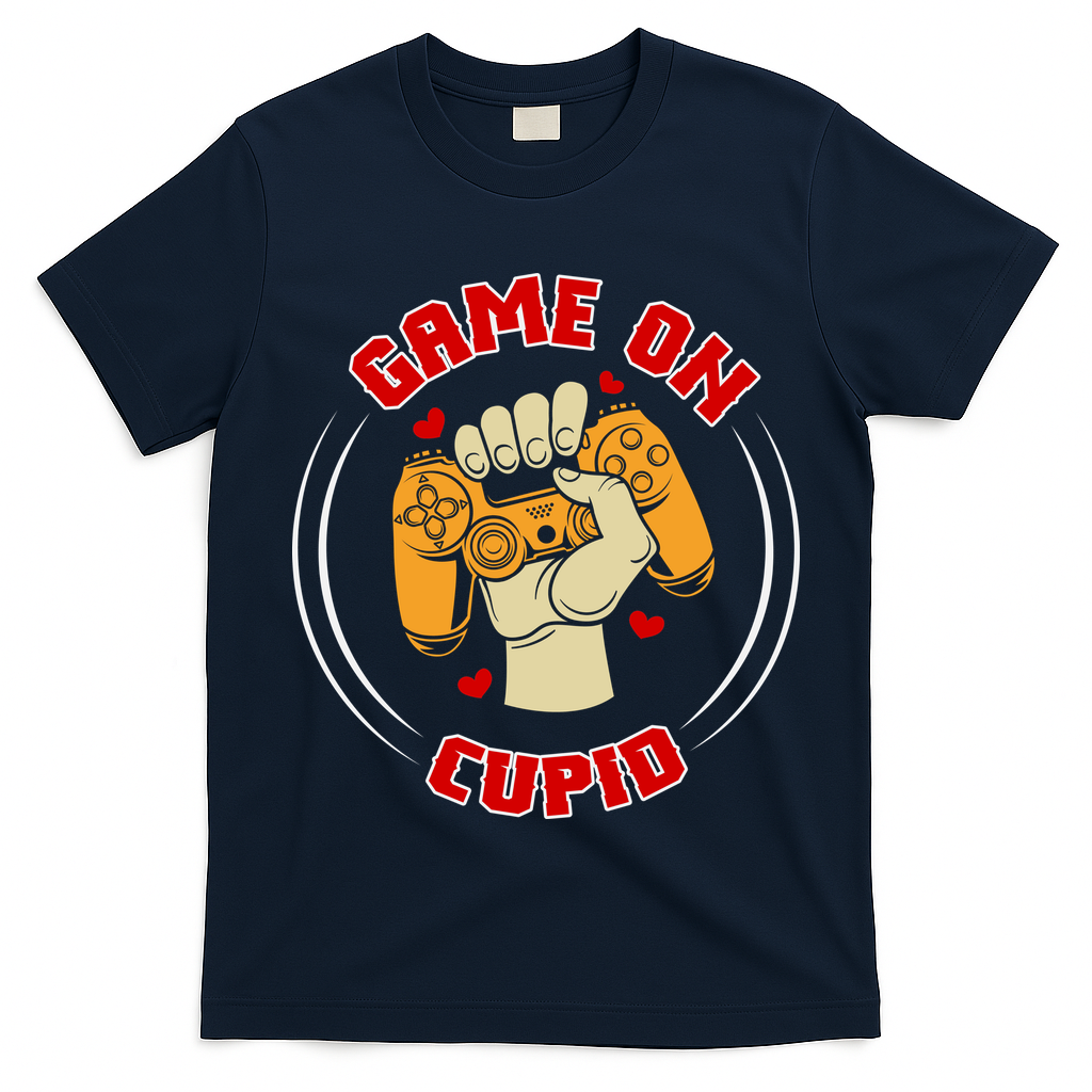 Game On Cupid Video Gaming Valentine T-Shirt
