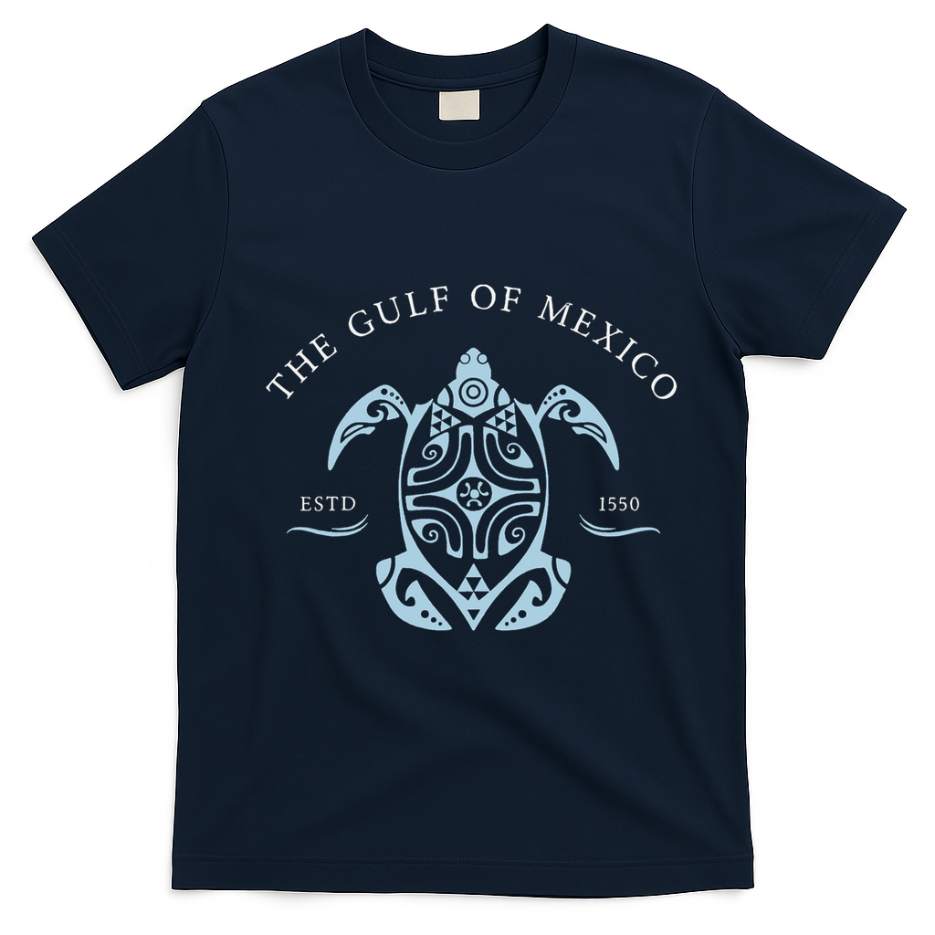 Gulf of Mexico Turtle Anti Trump T-Shirt - Navy Blue