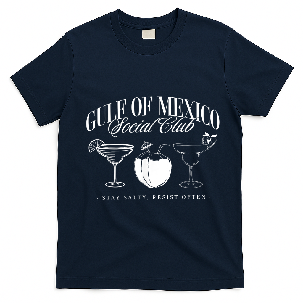 Gulf Of Mexico Social Club T-Shirt - Navy Blue