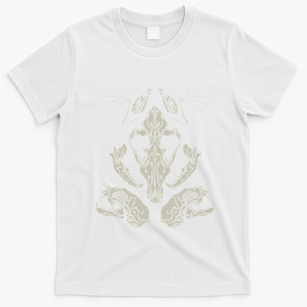 Goth Skulls & Bones Vulture Culture Taxidermy Gothic T-Shirt - White