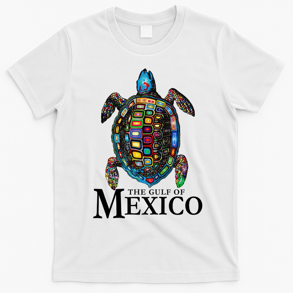 Graphic Sea Turtle Gulf Of Mexico Never Forget Trump T-Shirt - White