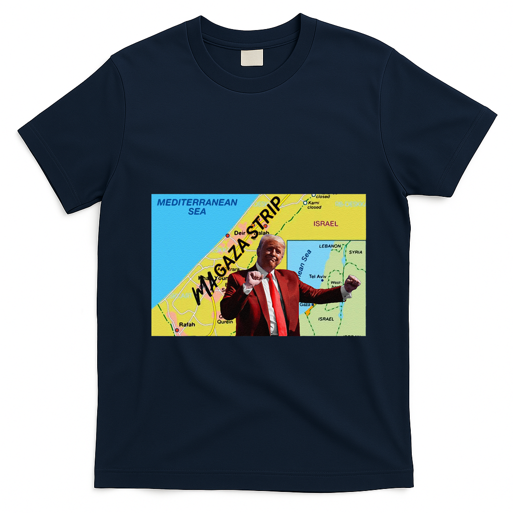 Gaza Strip Trump Magaza Strip T-Shirt - Navy Blue