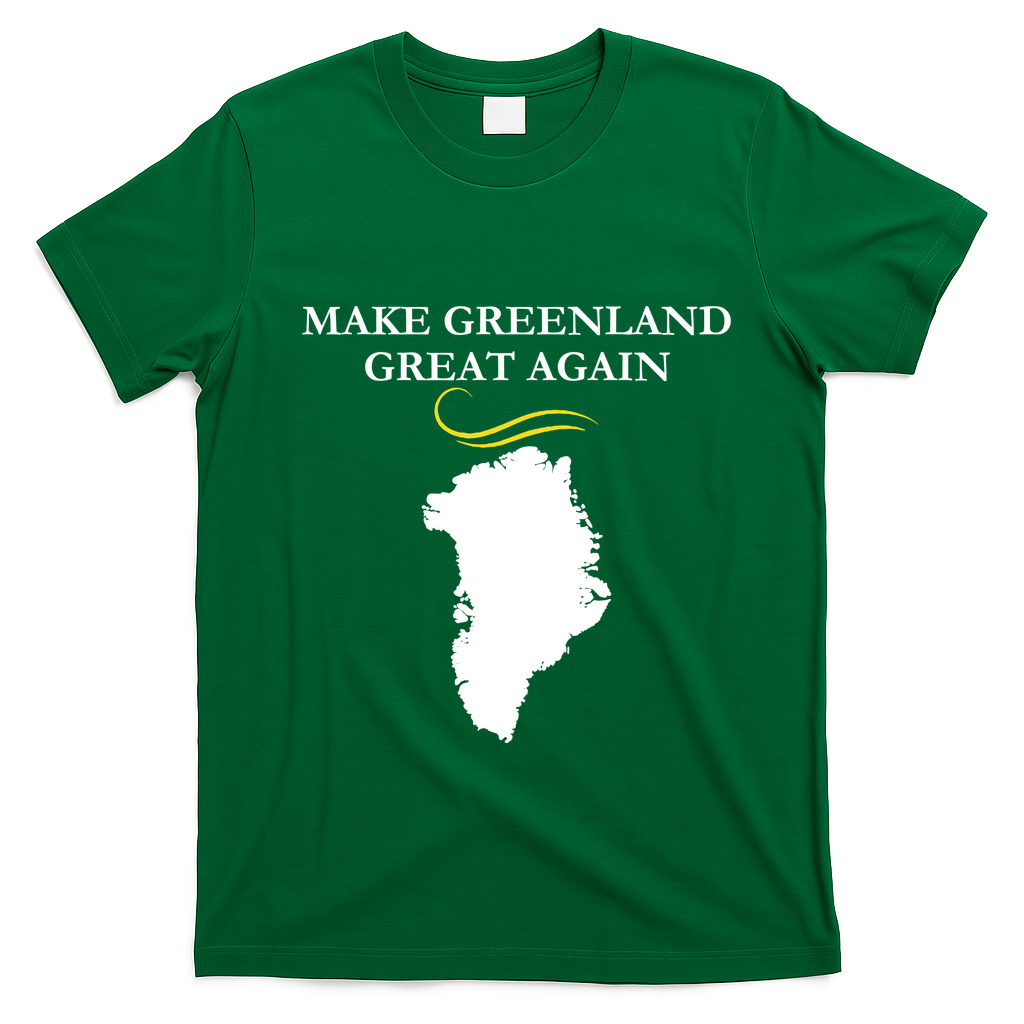 Greenland Trump Hair Make Greenland Great Again T-Shirt - Irish Green