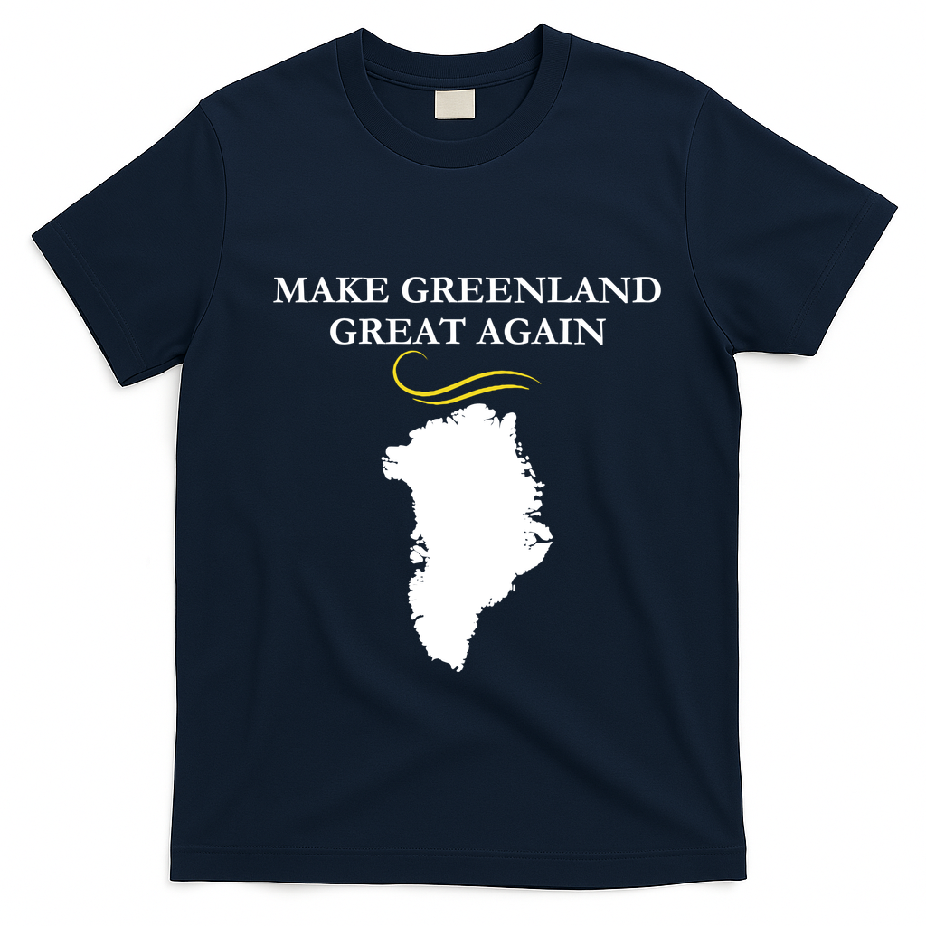 Greenland Trump Hair Make Greenland Great Again T-Shirt - Navy Blue