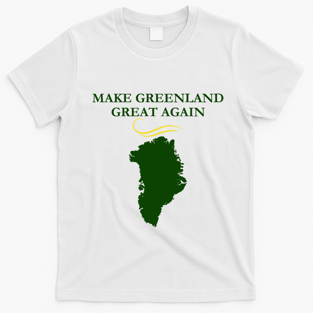 Greenland Trump Hair Make Greenland Great Again T-Shirt - White