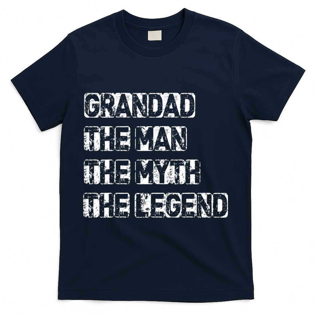 Grandad The Man Myth Legend T-Shirt - Navy