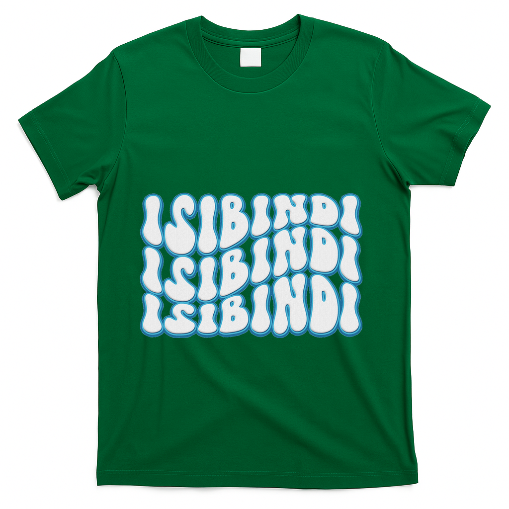 Groovy Wavy Style School Spirit Wear T-Shirt - Green