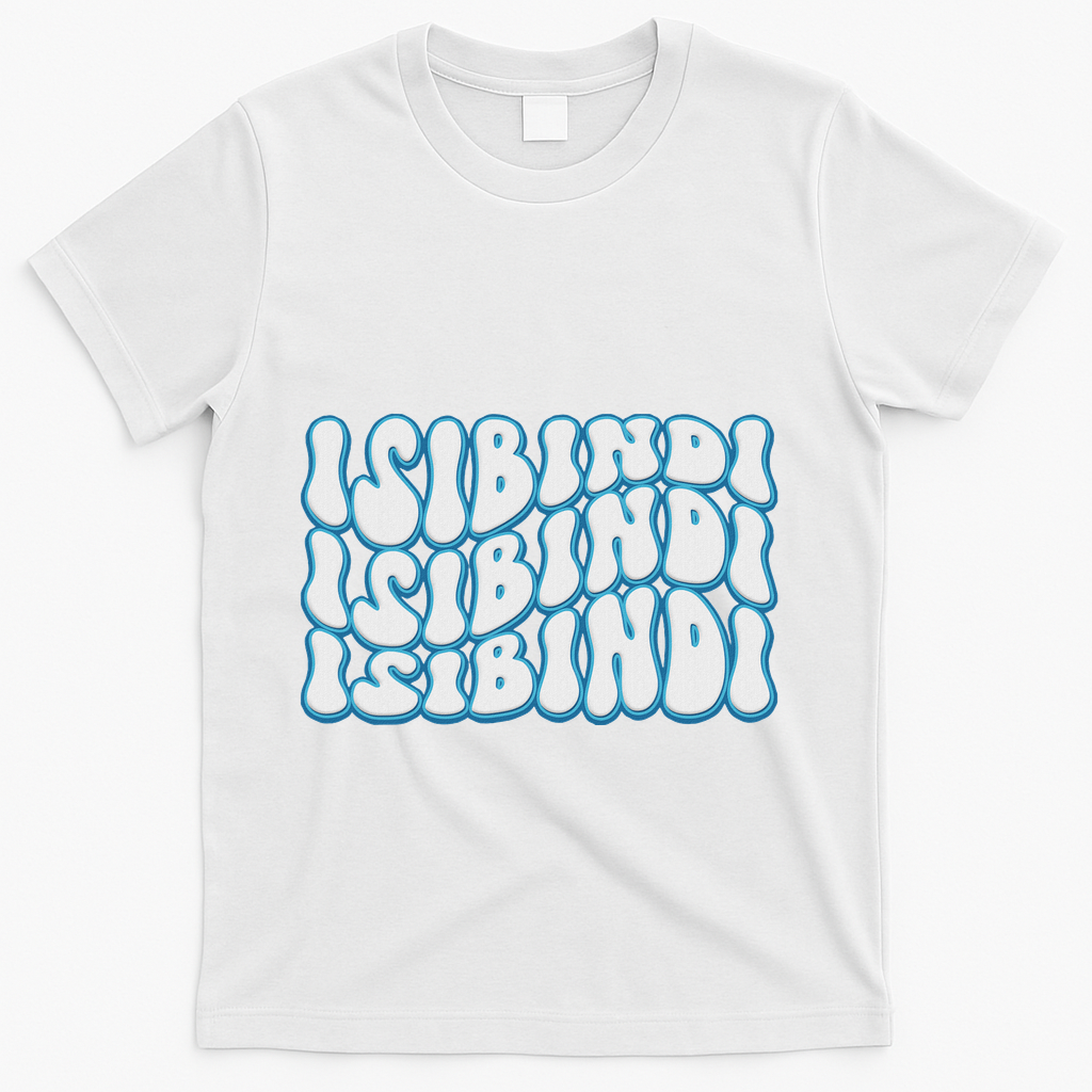 Groovy Wavy Style School Spirit Wear T-Shirt - White