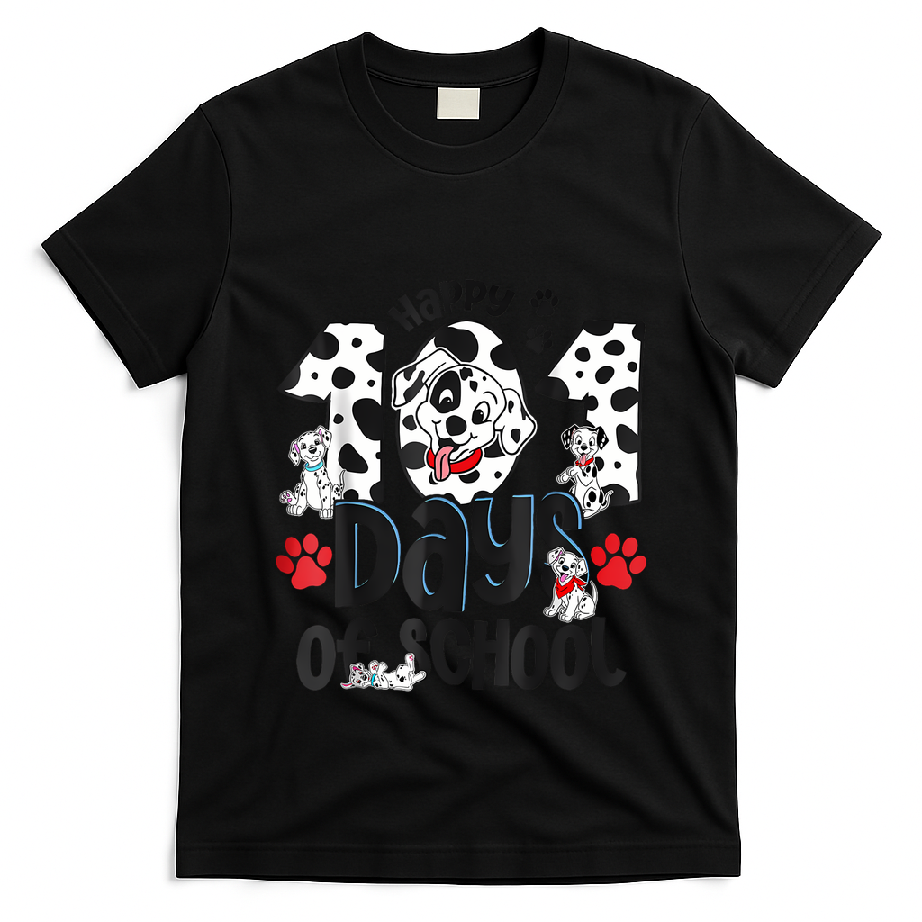 Happy 101 Days Of School Dog T-Shirt