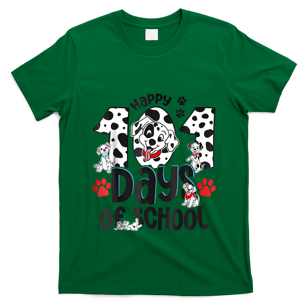 Happy 101 Days Of School Dog T-Shirt