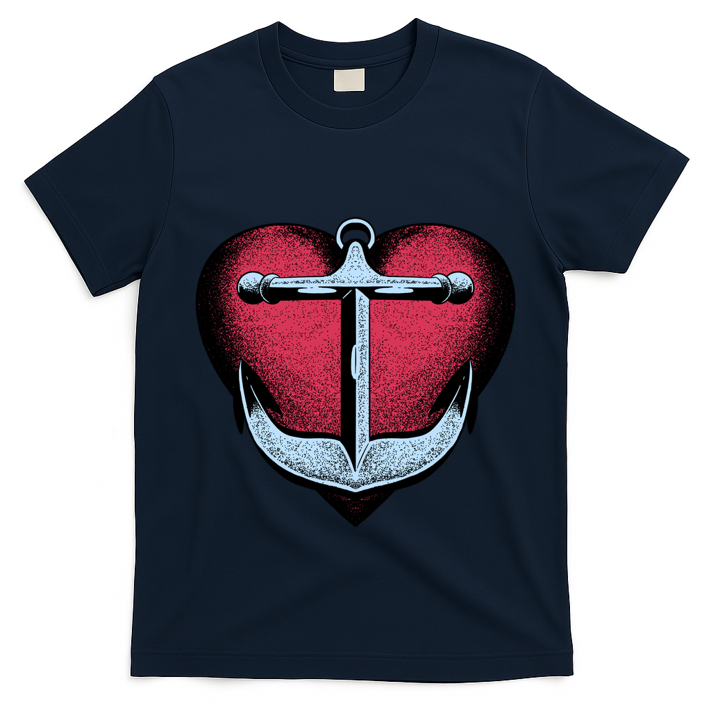 Heart Anchor Cute Gift T-Shirt