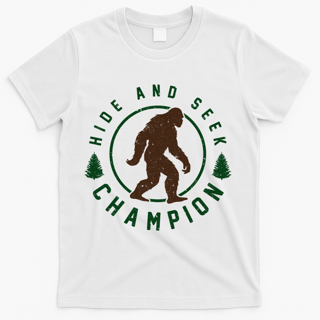 Hide And Seek Champion Sasquatch Big Foot T-Shirt - White