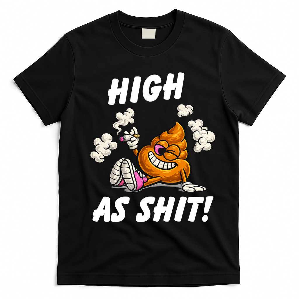 High As Shit T-Shirt - Black