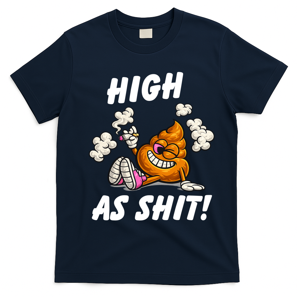 High As Shit T-Shirt - Navy