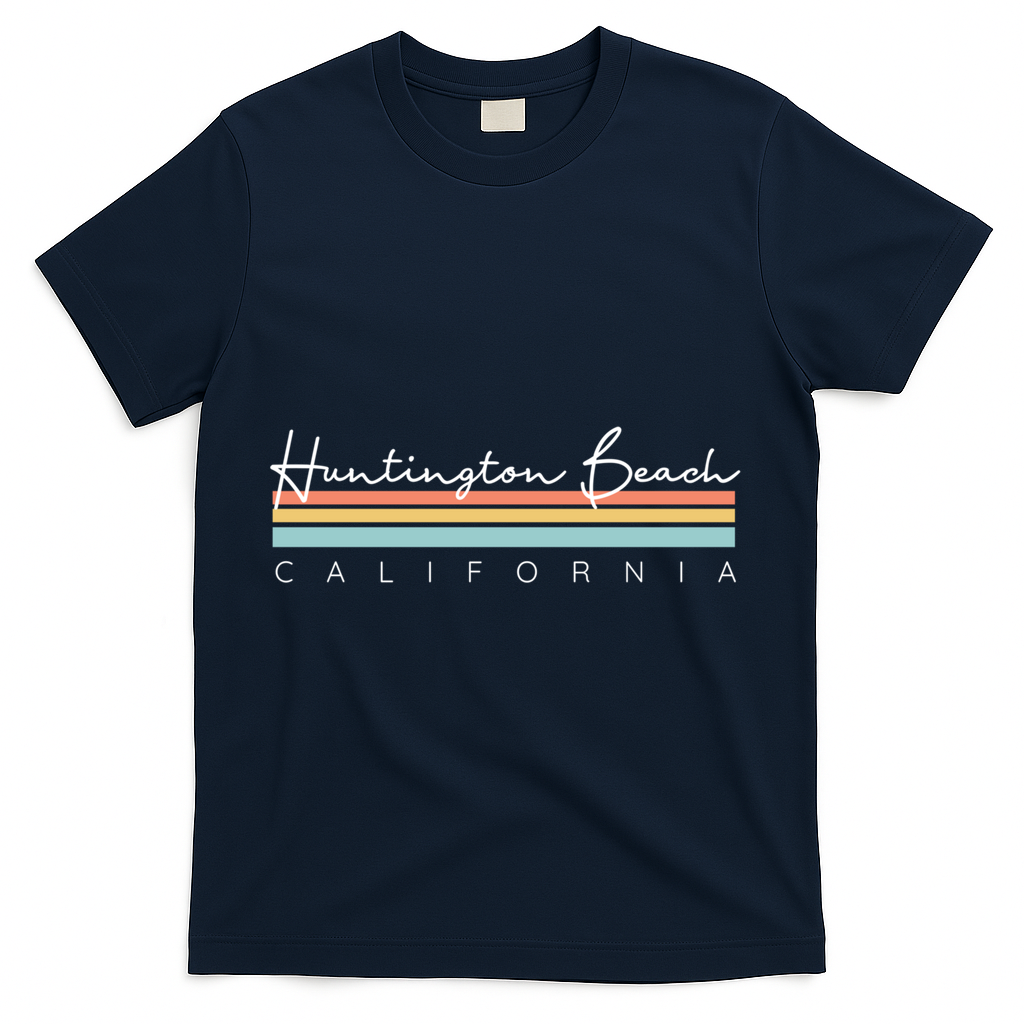Huntington Beach California Cool Gift T-Shirt - Navy