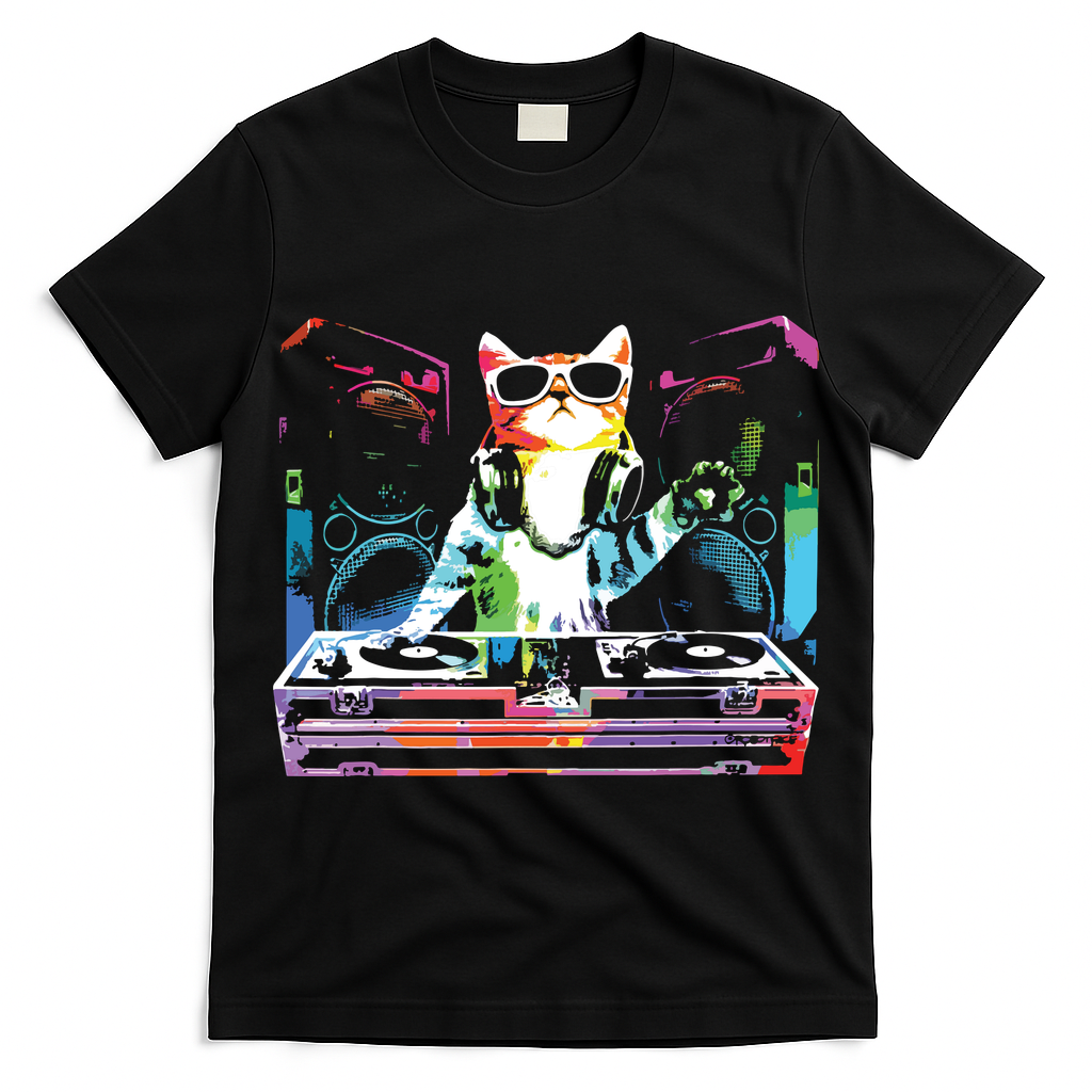 HOUSE CAT New DJ Cat Kitty T-Shirt