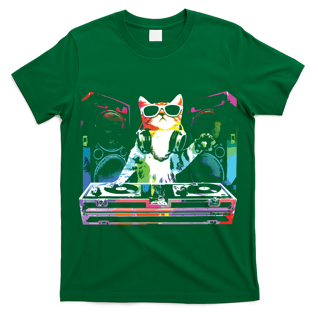 HOUSE CAT New DJ Cat Kitty T-Shirt