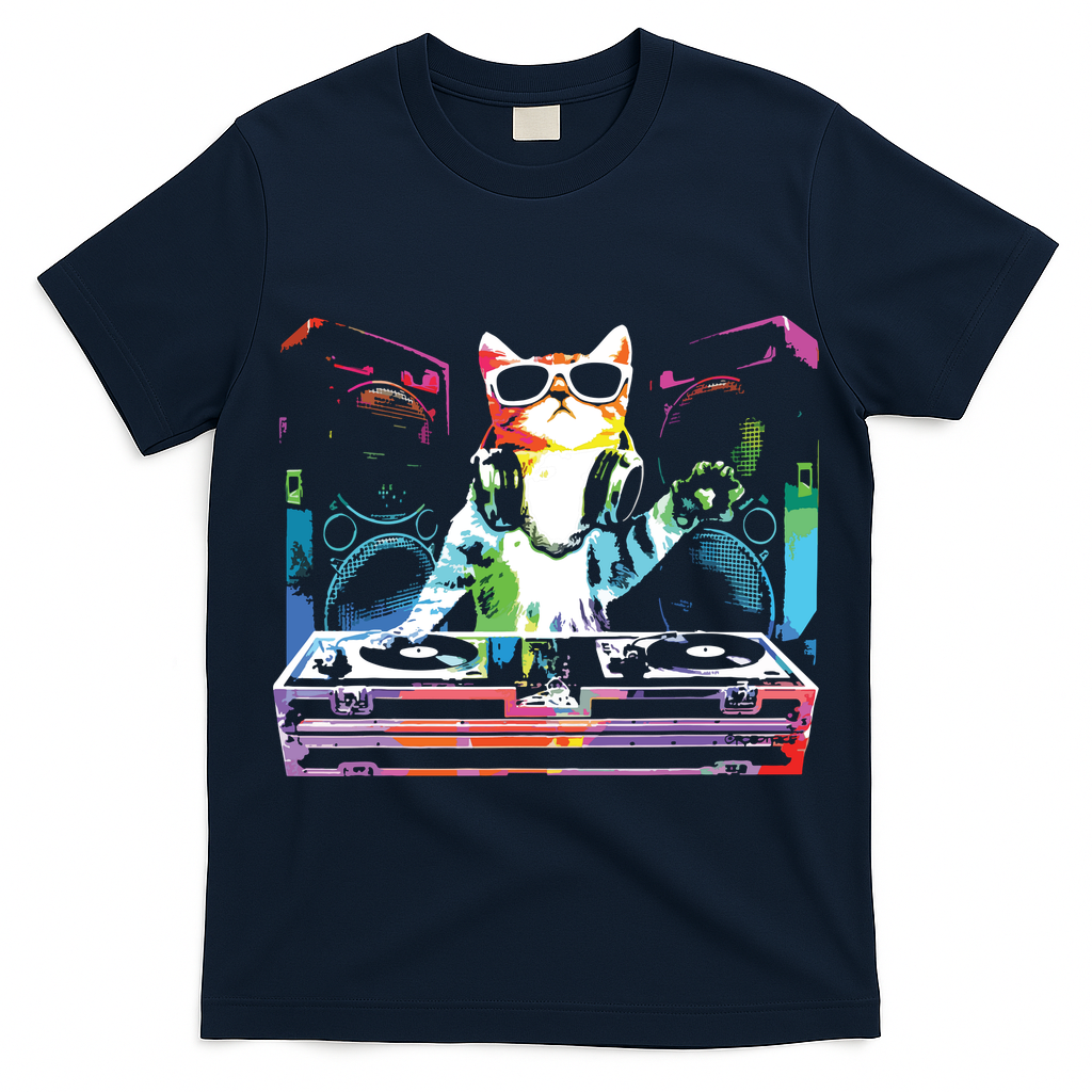 HOUSE CAT New DJ Cat Kitty T-Shirt