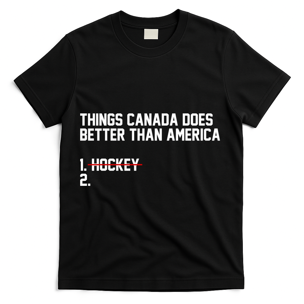 Hockey Champions USA Canada Lost T-Shirt - Black
