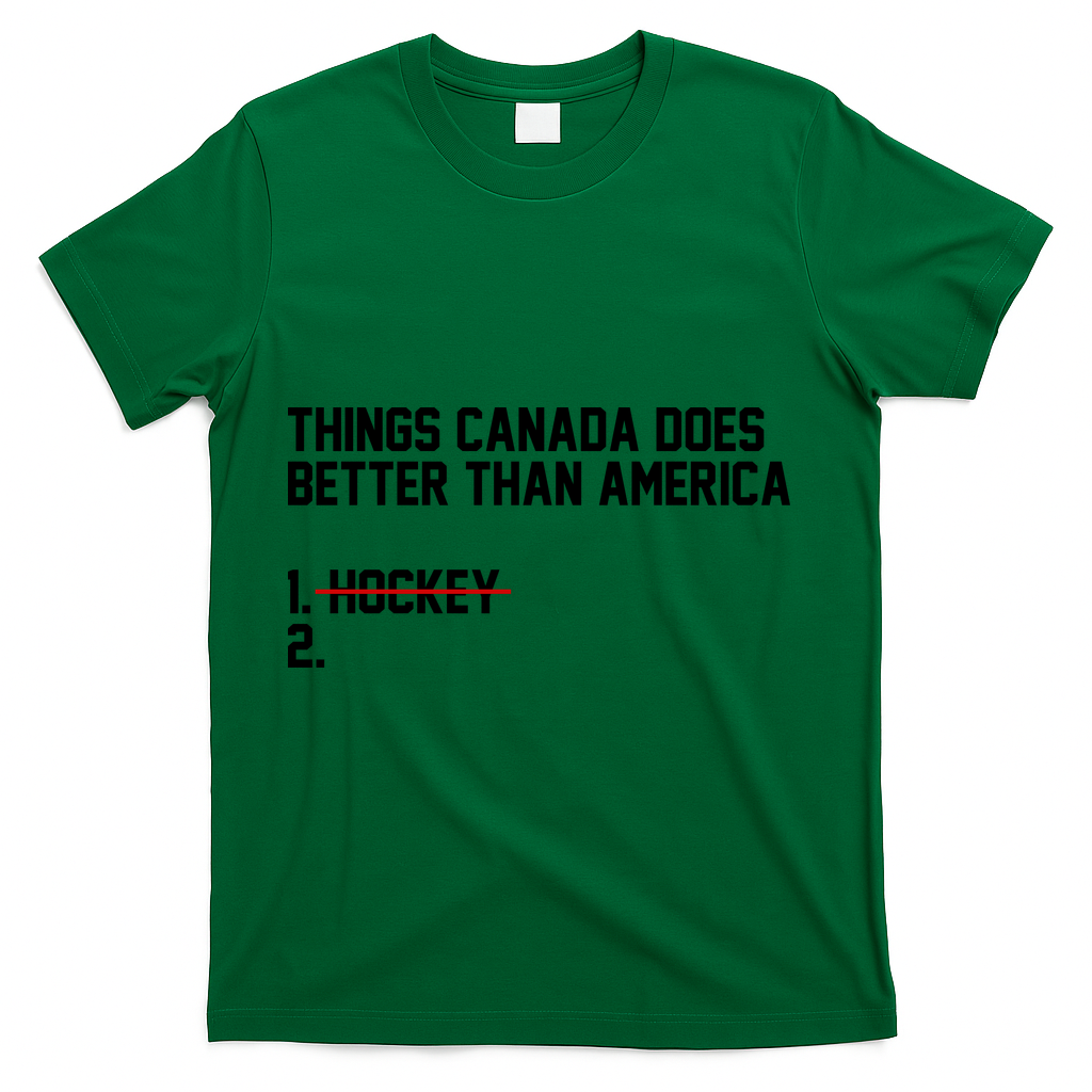 Hockey Champions USA Canada Lost T-Shirt - Green