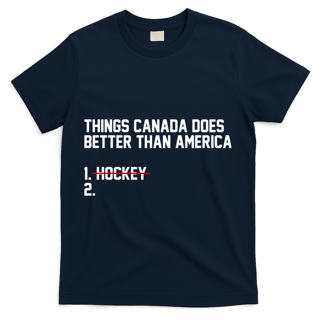 Hockey Champions USA Canada Lost T-Shirt - Navy