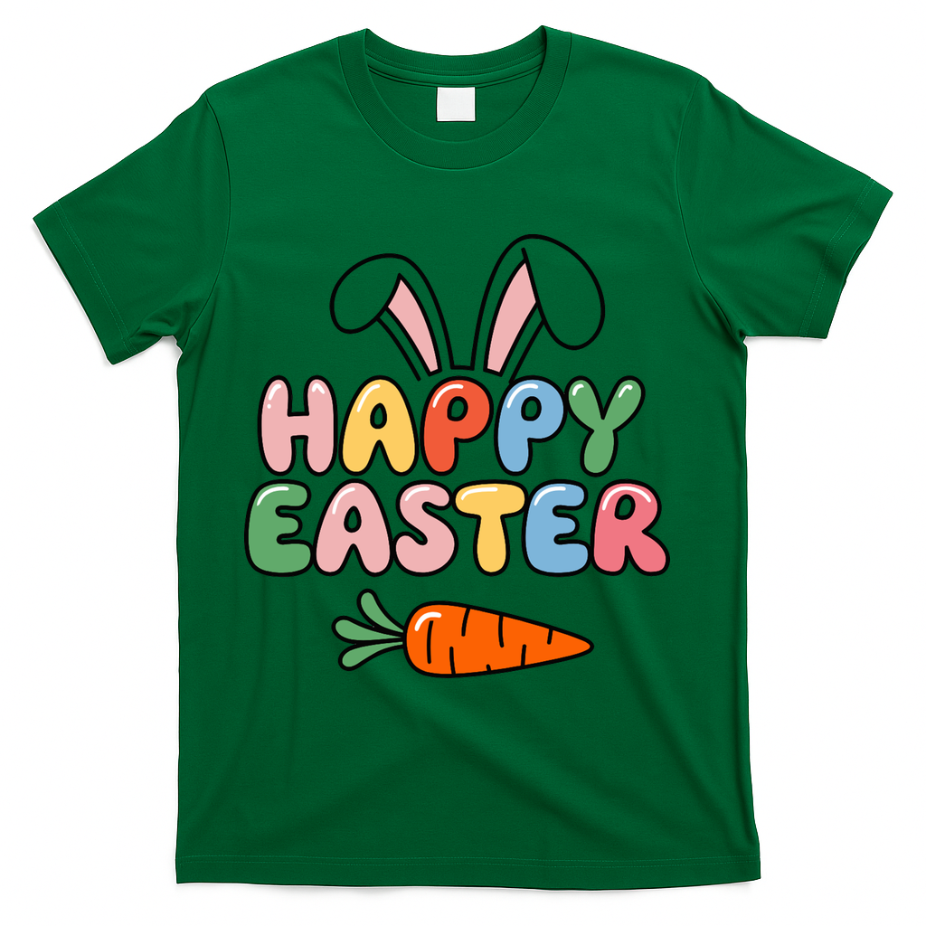 Happy Easter Bunny Ears T-Shirt - Green