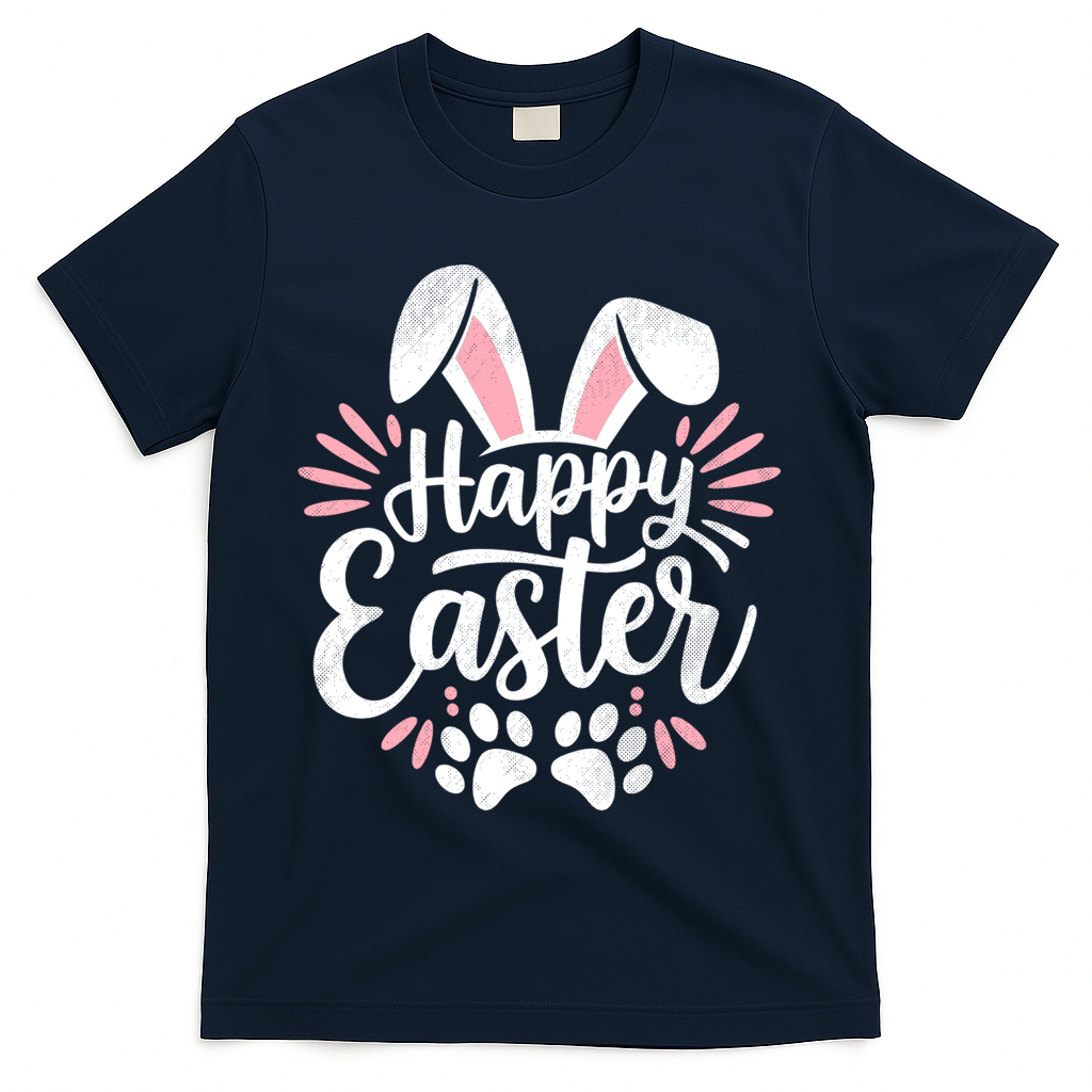 Happy Easter Bunny T-Shirt - Navy