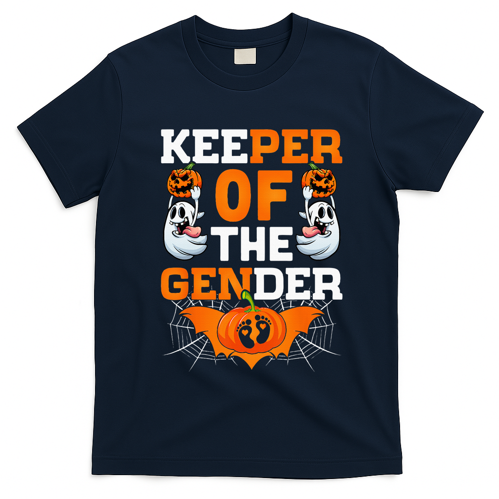 Hilarious Gender Reveal Halloween Party Surprise T-Shirt - Navy Blue