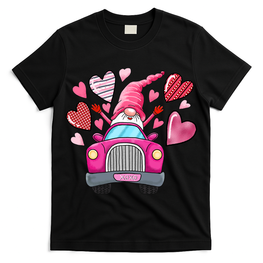 Heart Gnome Xoxo Valentines Day Cute T-Shirt