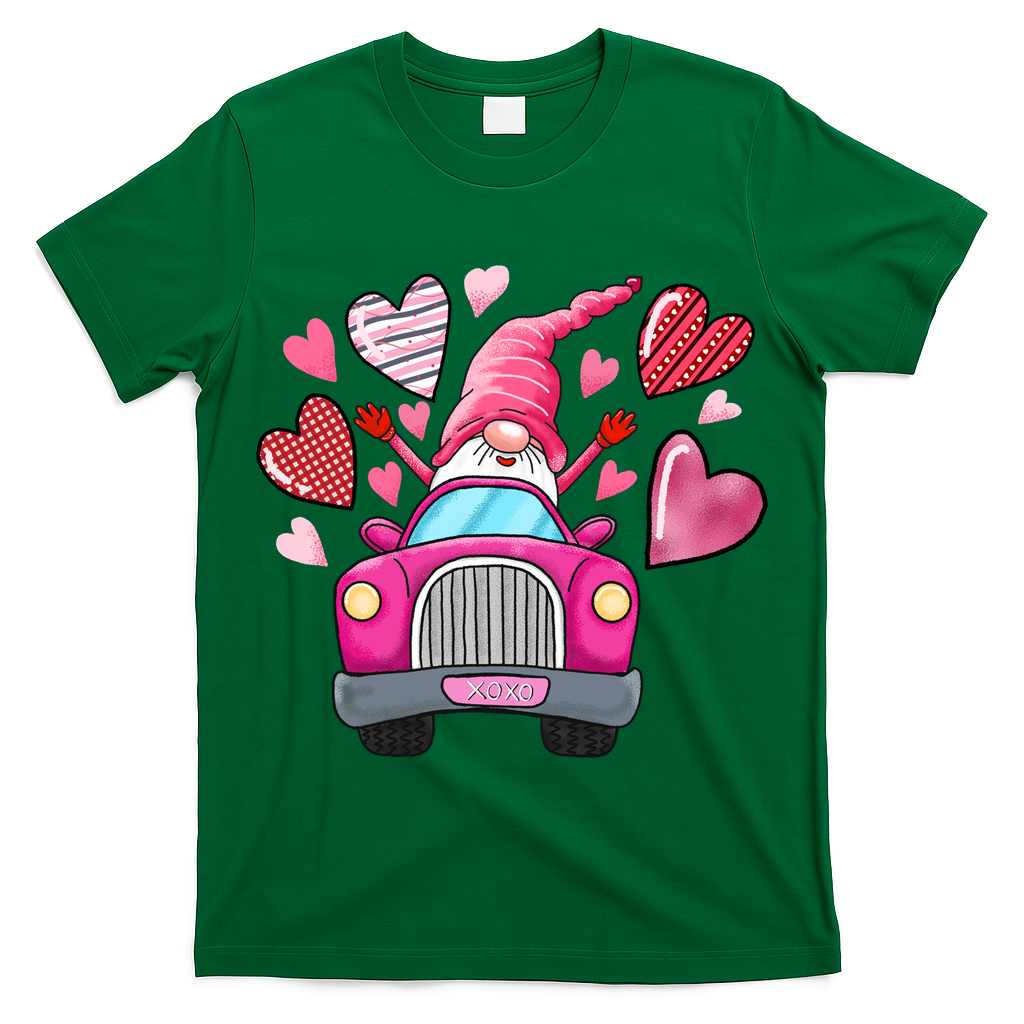 Heart Gnome Xoxo Valentines Day Cute T-Shirt