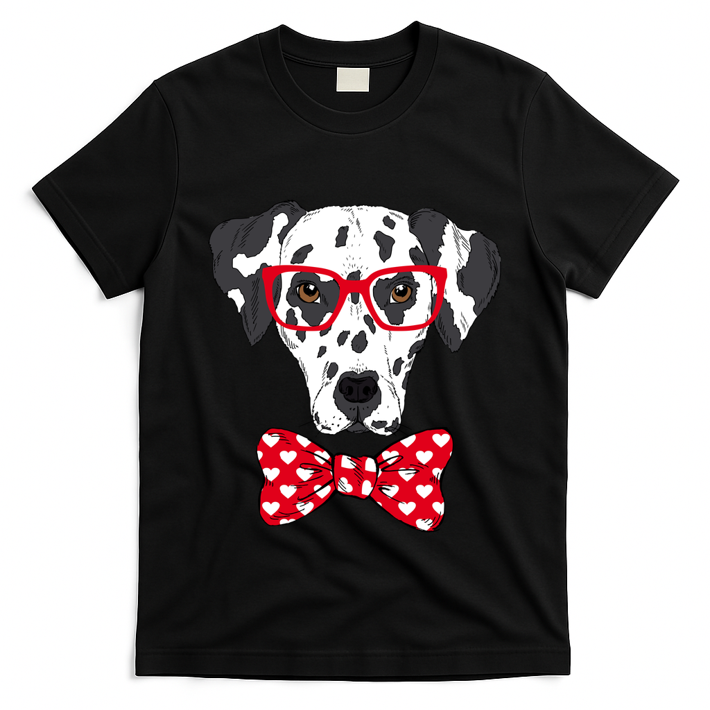 Hipster Dog Dalmatian T-Shirt