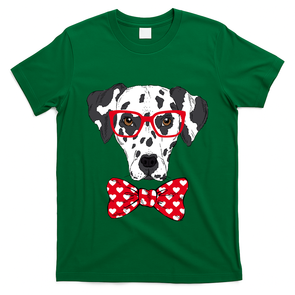 Hipster Dog Dalmatian T-Shirt