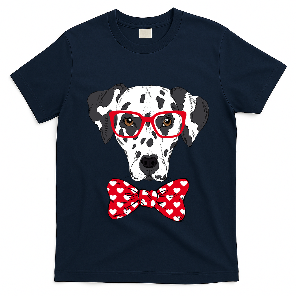 Hipster Dog Dalmatian T-Shirt