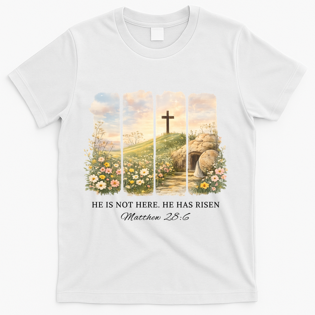 He Is Risen T-Shirt - White