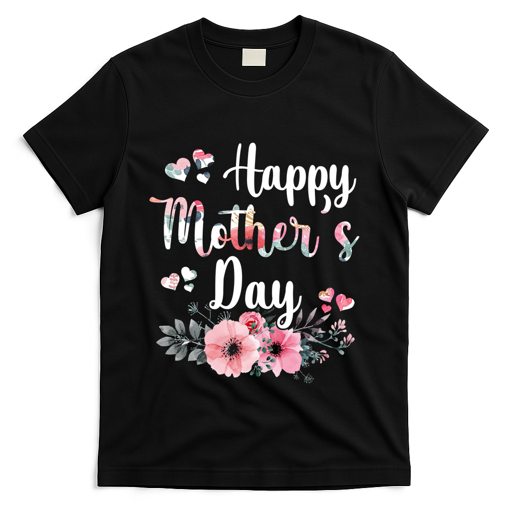 Happy Mother's Day Floral Cute Gift For Mom T-Shirt