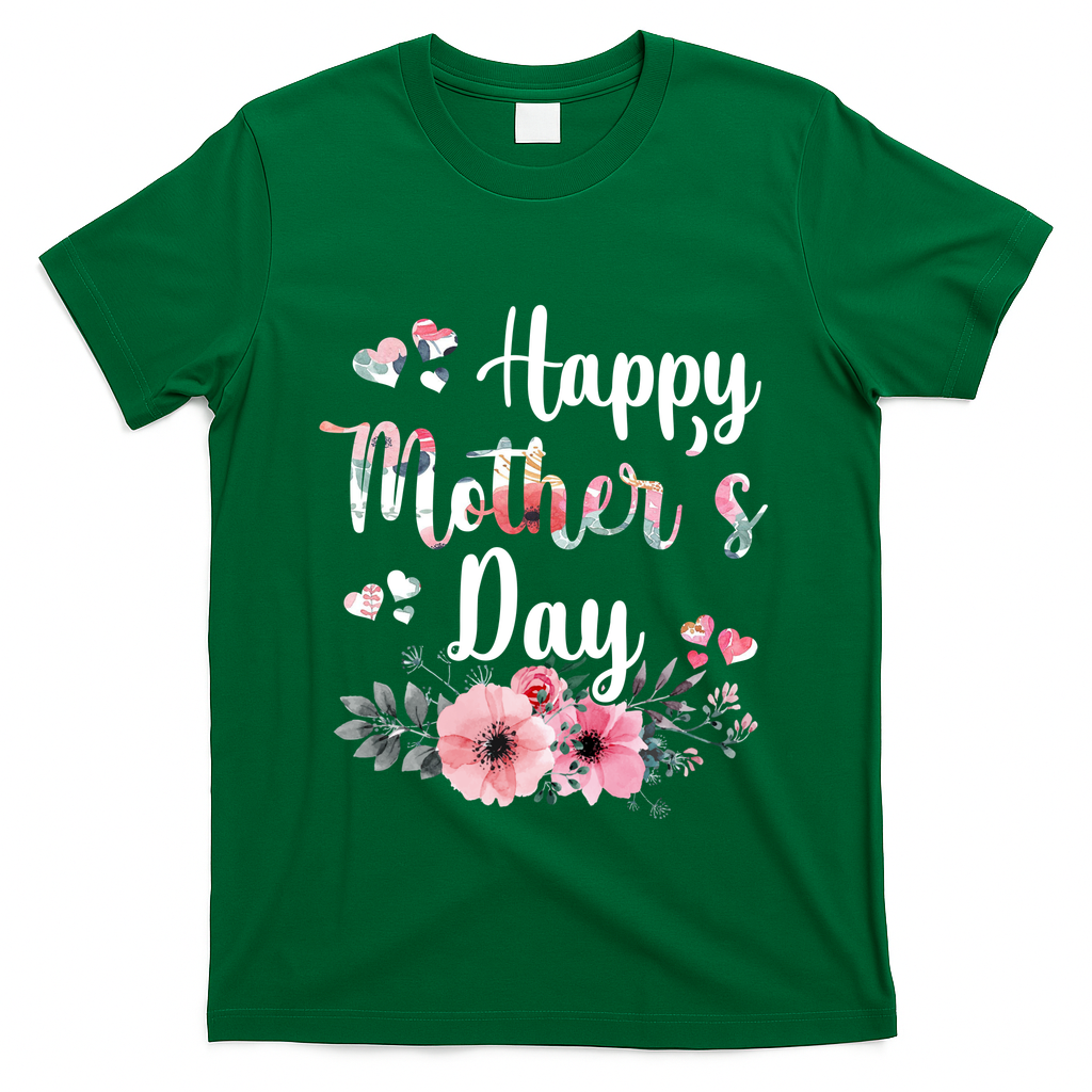 Happy Mother's Day Floral Cute Gift For Mom T-Shirt