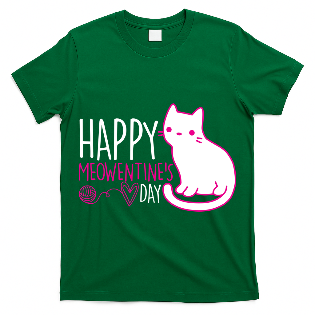 Cute Kitty Cat Valentines Day Meowtines T-Shirt
