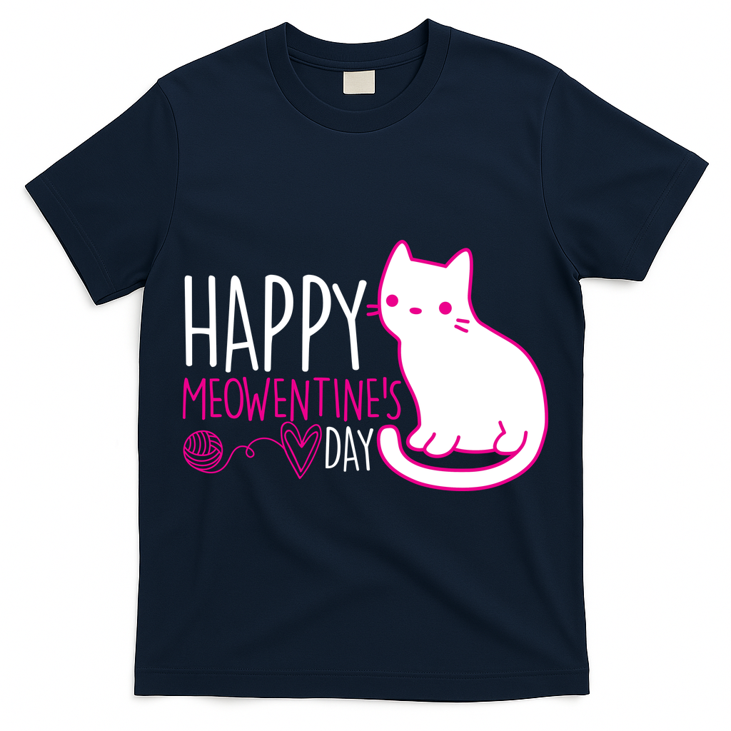 Cute Kitty Cat Valentines Day Meowtines T-Shirt