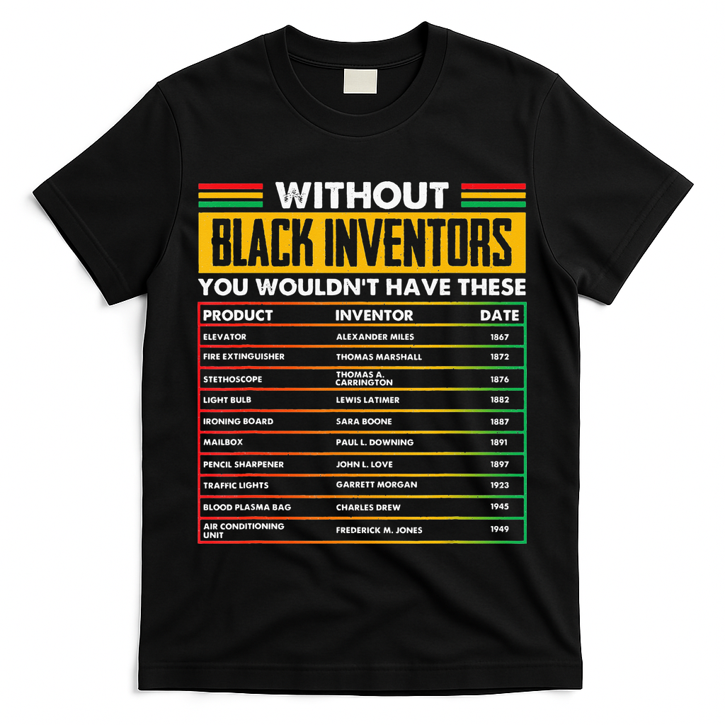 History Of Forgotten Black Inventors BHM T-Shirt