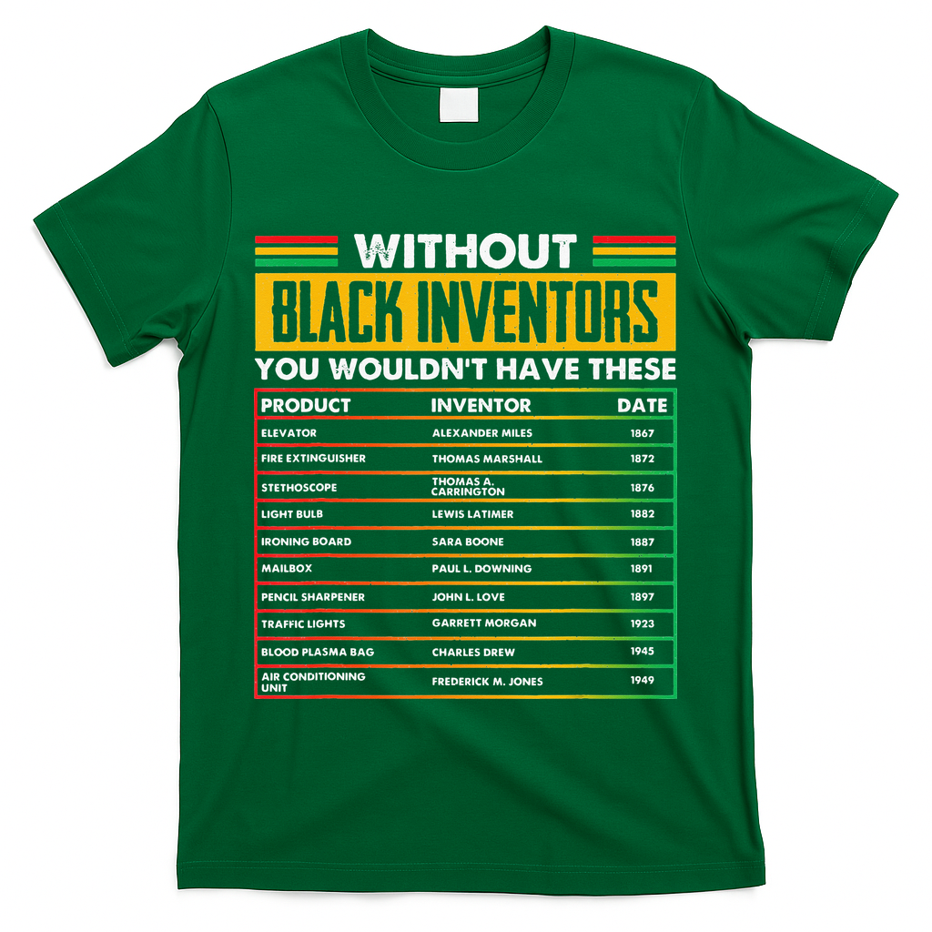 History Of Forgotten Black Inventors BHM T-Shirt