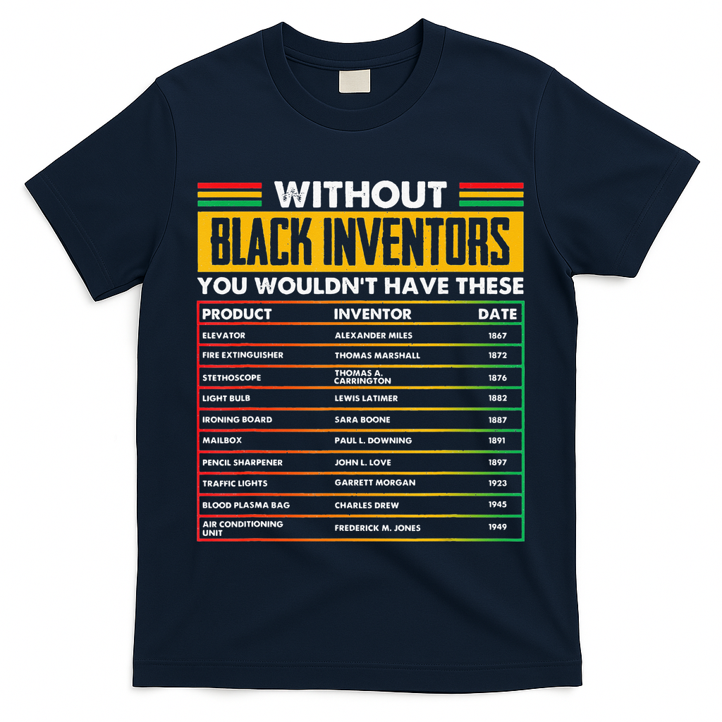History Of Forgotten Black Inventors BHM T-Shirt