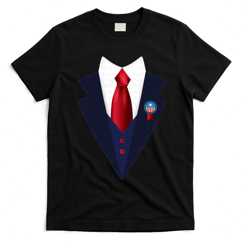 Halloween President Politician Suit Costume Trump T-Shirt - Black