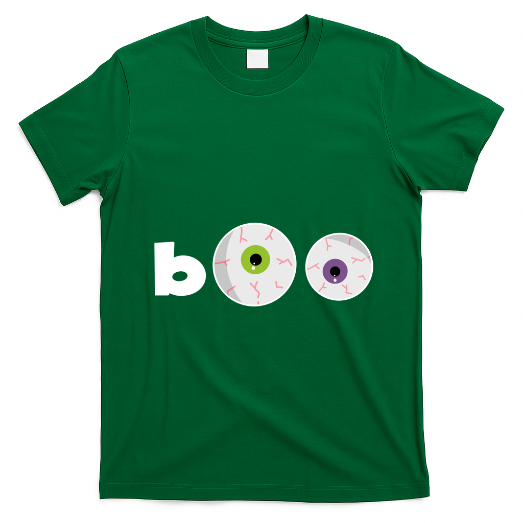 Halloween Scary Boo Eyes T-Shirt - Irish Green