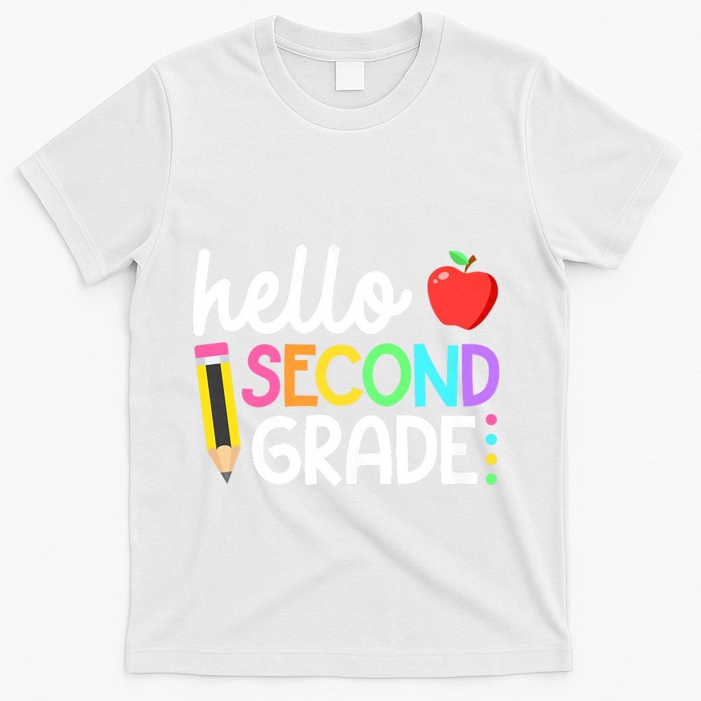 Hello Second Grade Team 2nd Grade Back To School Teacher T-Shirt - White