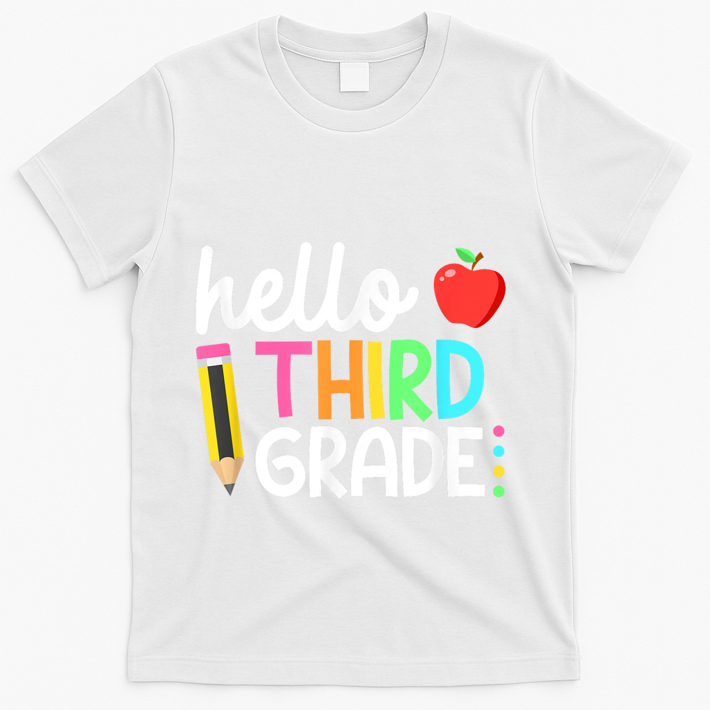 Hello Third Grade Team 3rd Grade Back To School Teacher T-Shirt - White