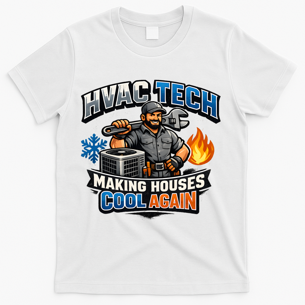 HVAC Tech Making Houses Cool Again  T-Shirt - White